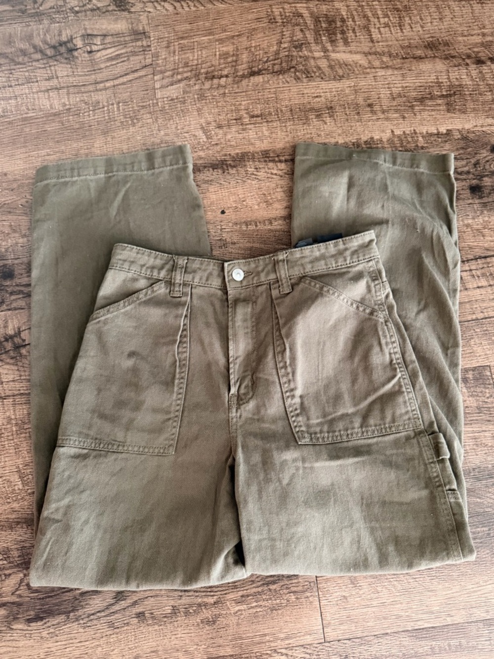Olive Green Utility Cargo Pants